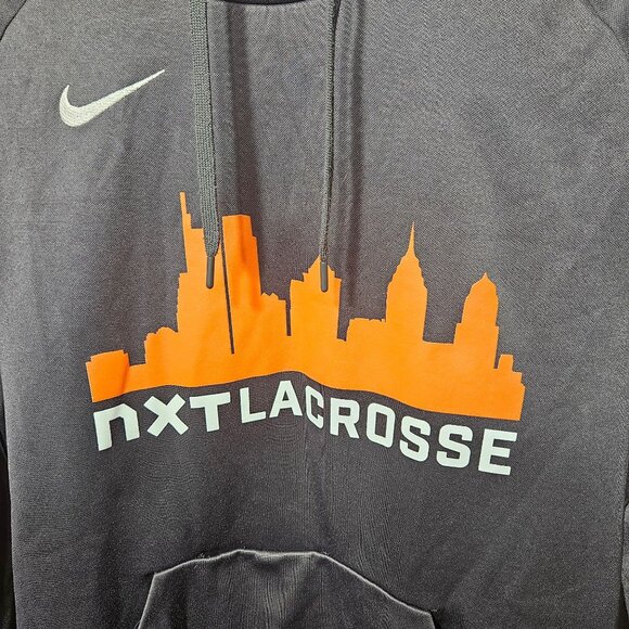Nike NXT Lacrosse Dri-Fit Hoodie Charcoal Gray Size M - Picture 3 of 8